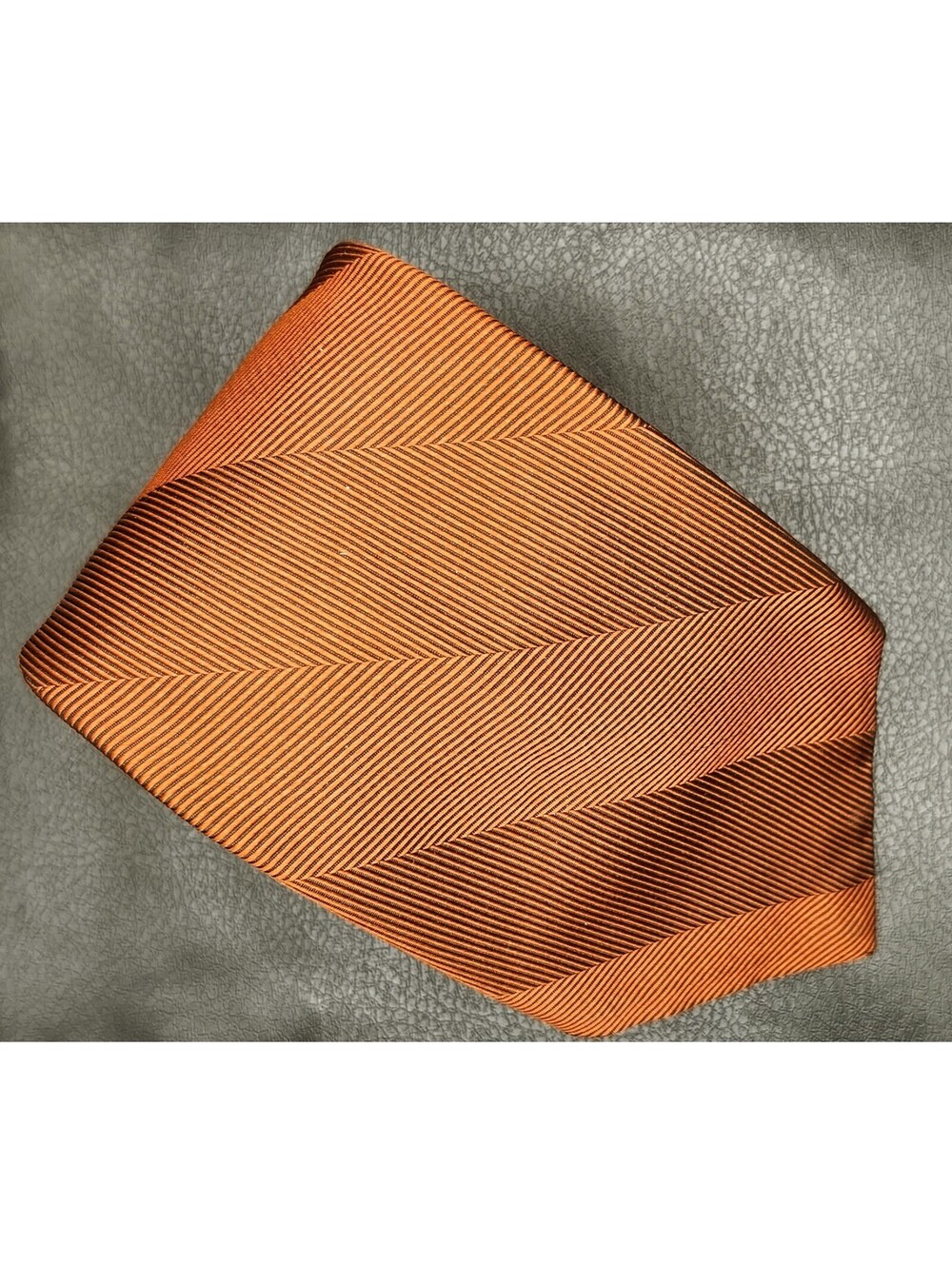 Vintage Christian Dior Paris New York Striped Copper Men’s 100% Silk Neck Tie